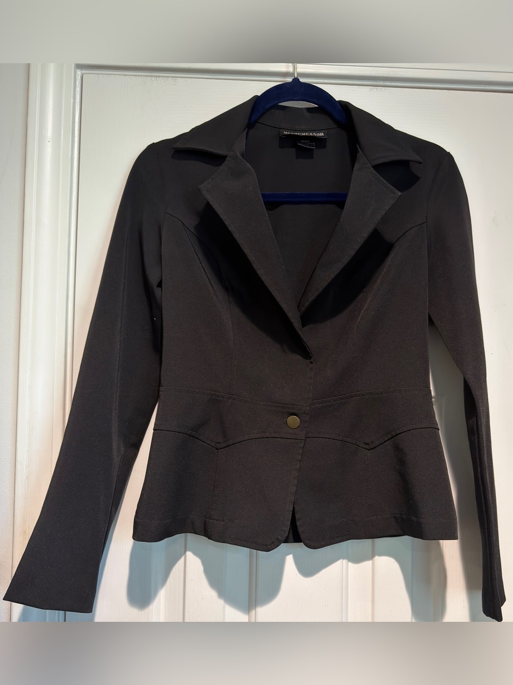 Women's Misdemeanor Long Sleeve Black Blazer Size Medium Made in USA